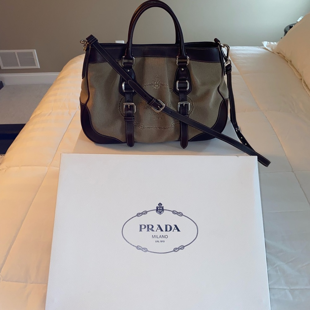 Prada Bauletto Aperto 2 way Bag- Crossbody and Satchel